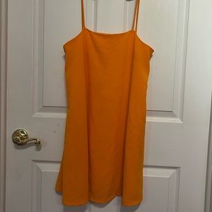 Zara Orange Square Neck Mini Dress